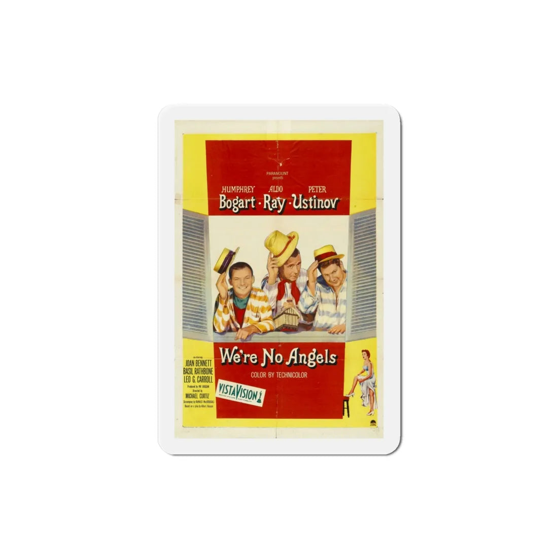 Were No Angels 1955 Movie Poster Refrigerator Magnet 3 Inch - The Sticker Space