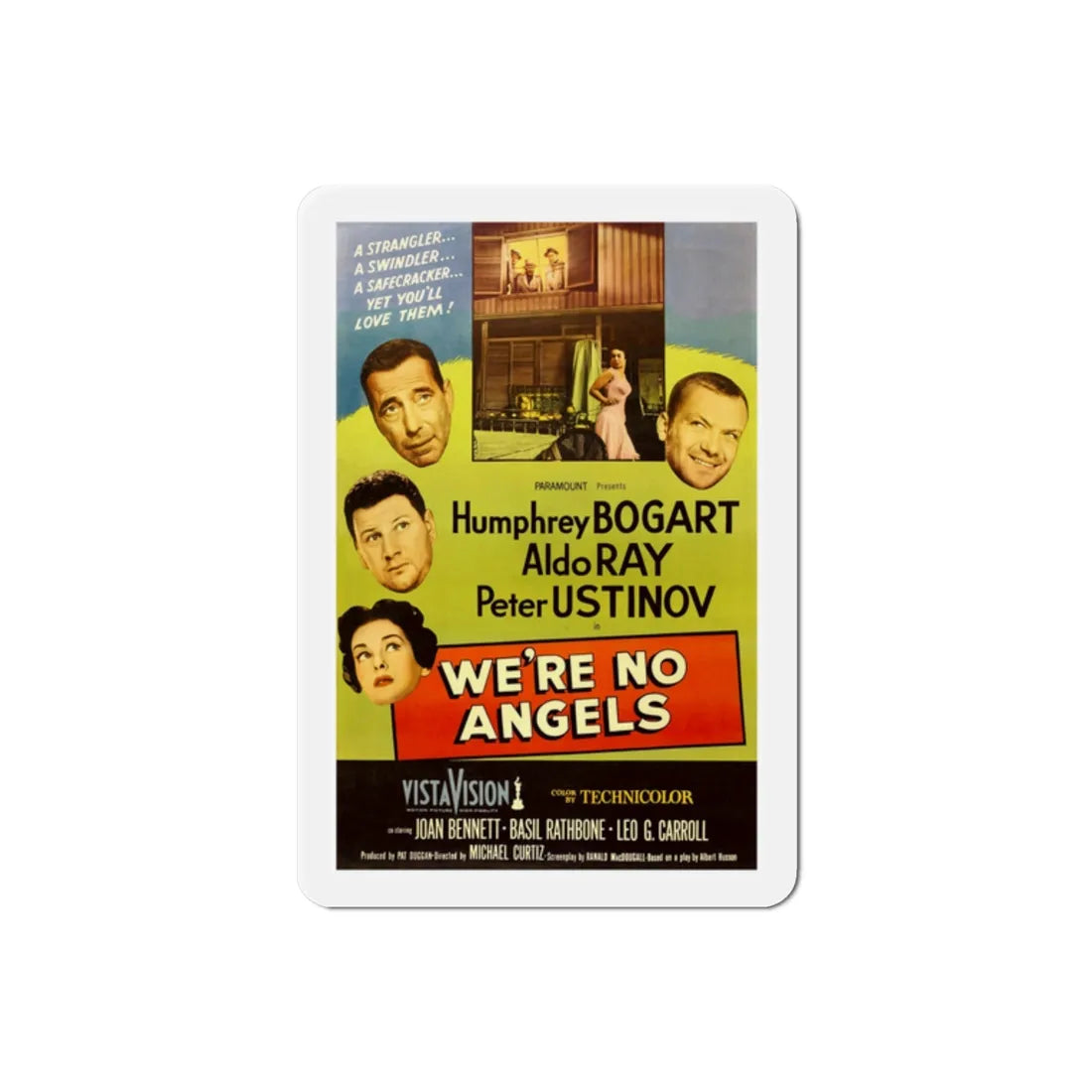 Were No Angels 1955 v2 Movie Poster Refrigerator Magnet 2 Inch - The Sticker Space