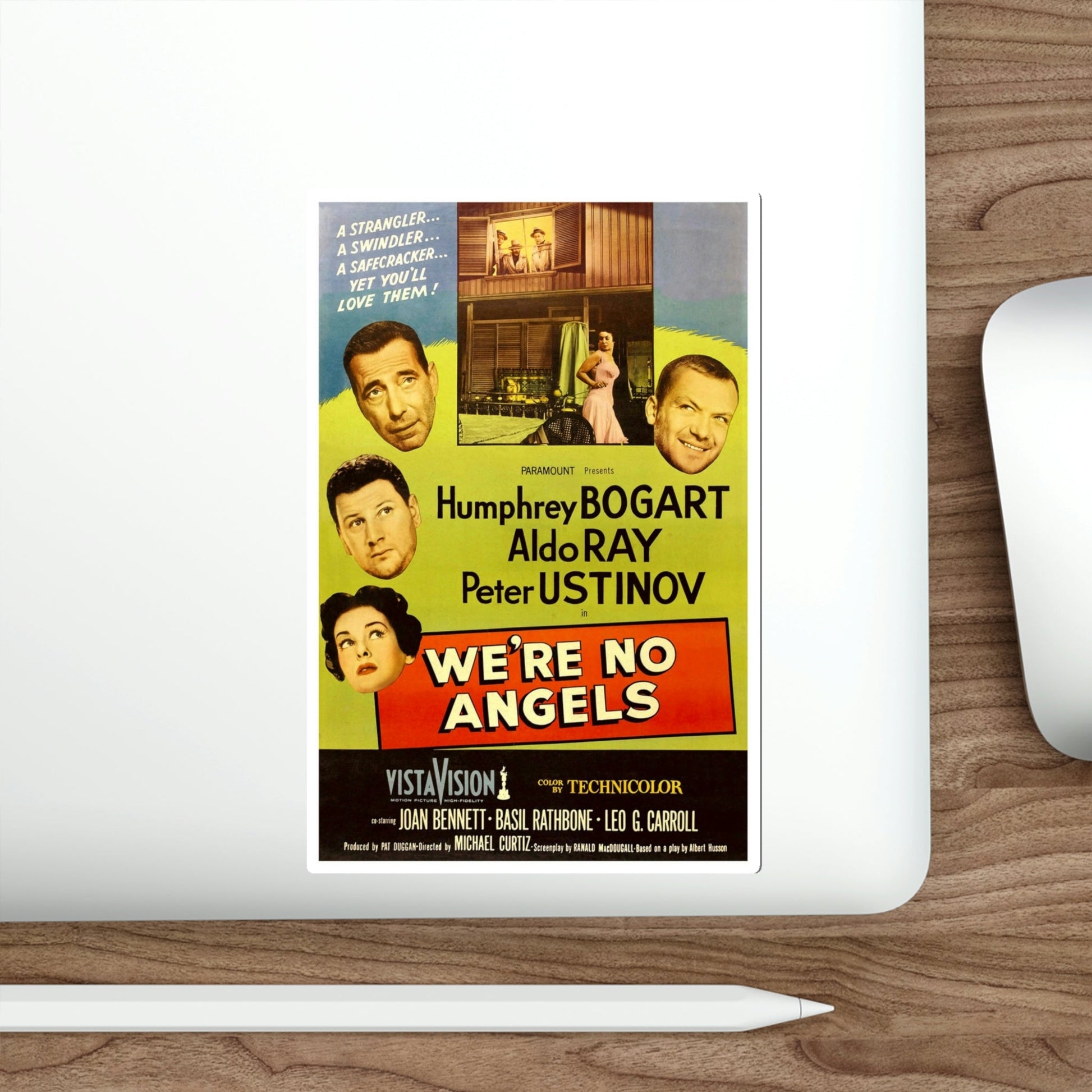 Were No Angels 1955 v2 Movie Poster STICKER Vinyl Die-Cut Decal-The Sticker Space