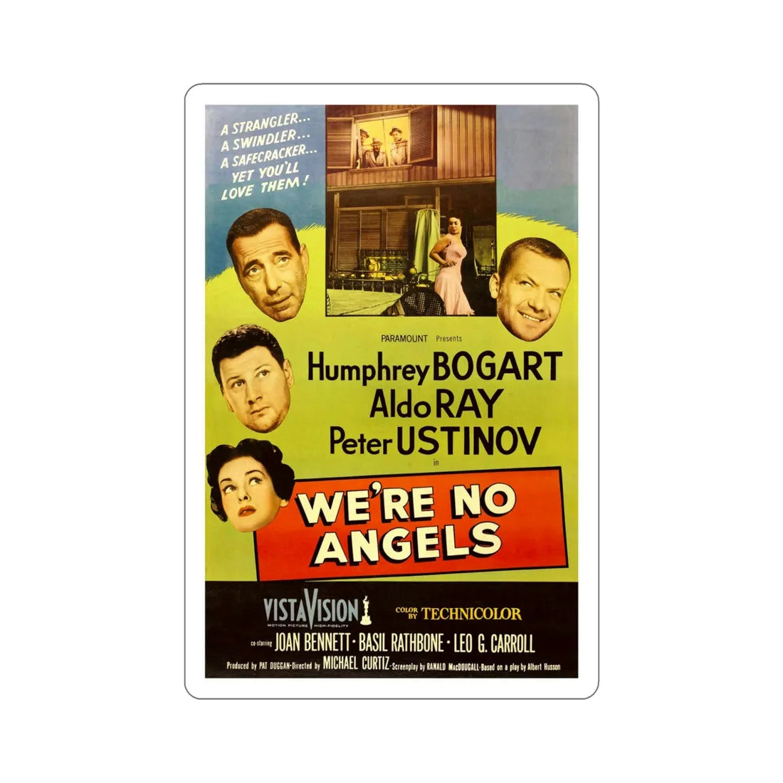 Were No Angels 1955 v2 Movie Poster STICKER Vinyl Die-Cut Decal 6 Inch - The Sticker Space