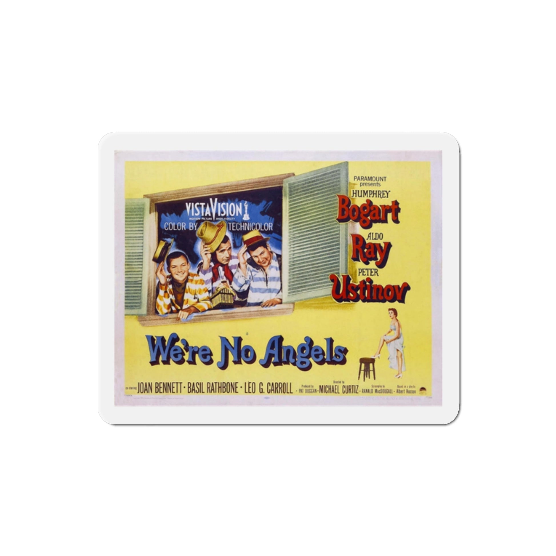 Were No Angels 1955 v3 Movie Poster Die-Cut Magnet-2 Inch-The Sticker Space