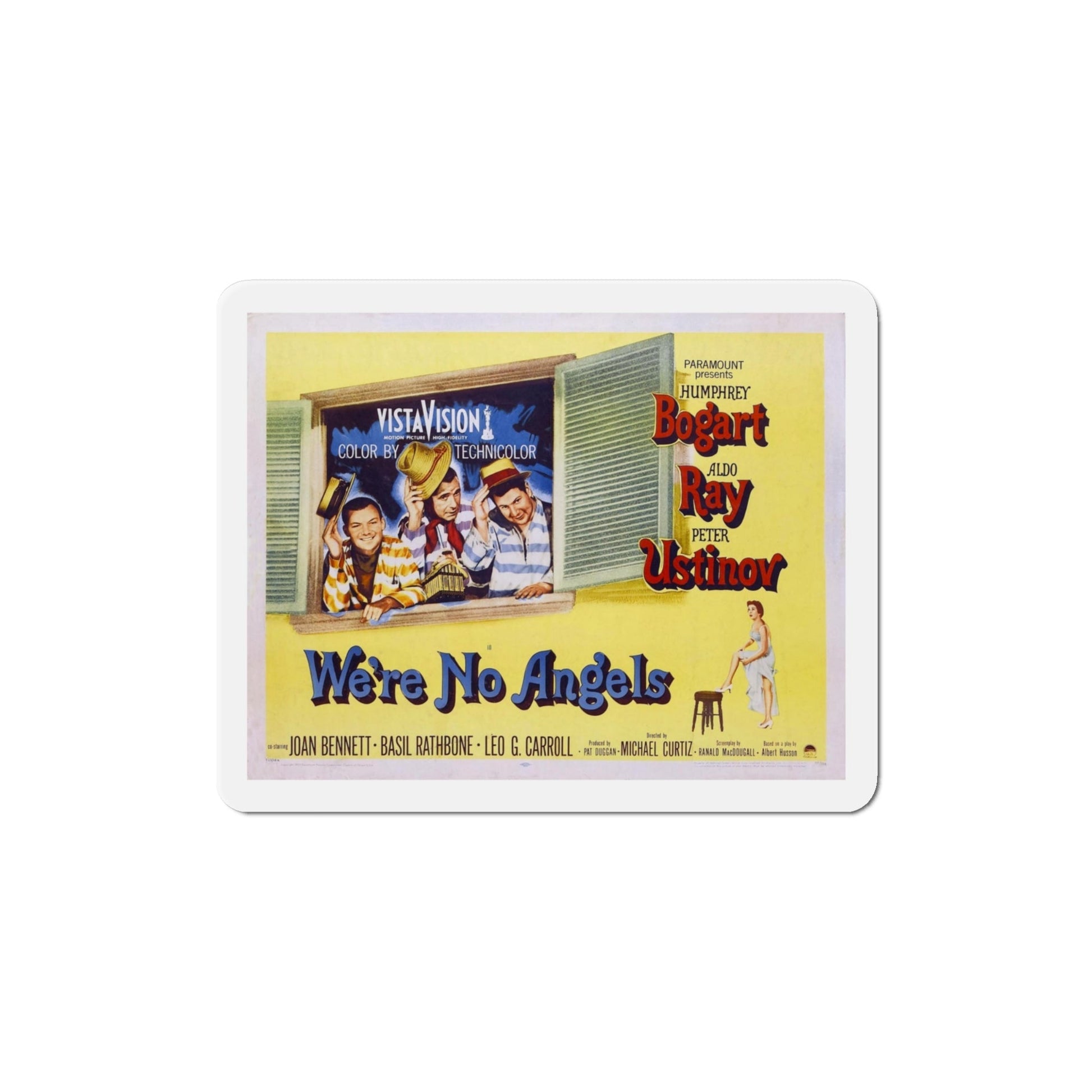 Were No Angels 1955 v3 Movie Poster Die-Cut Magnet-4 Inch-The Sticker Space