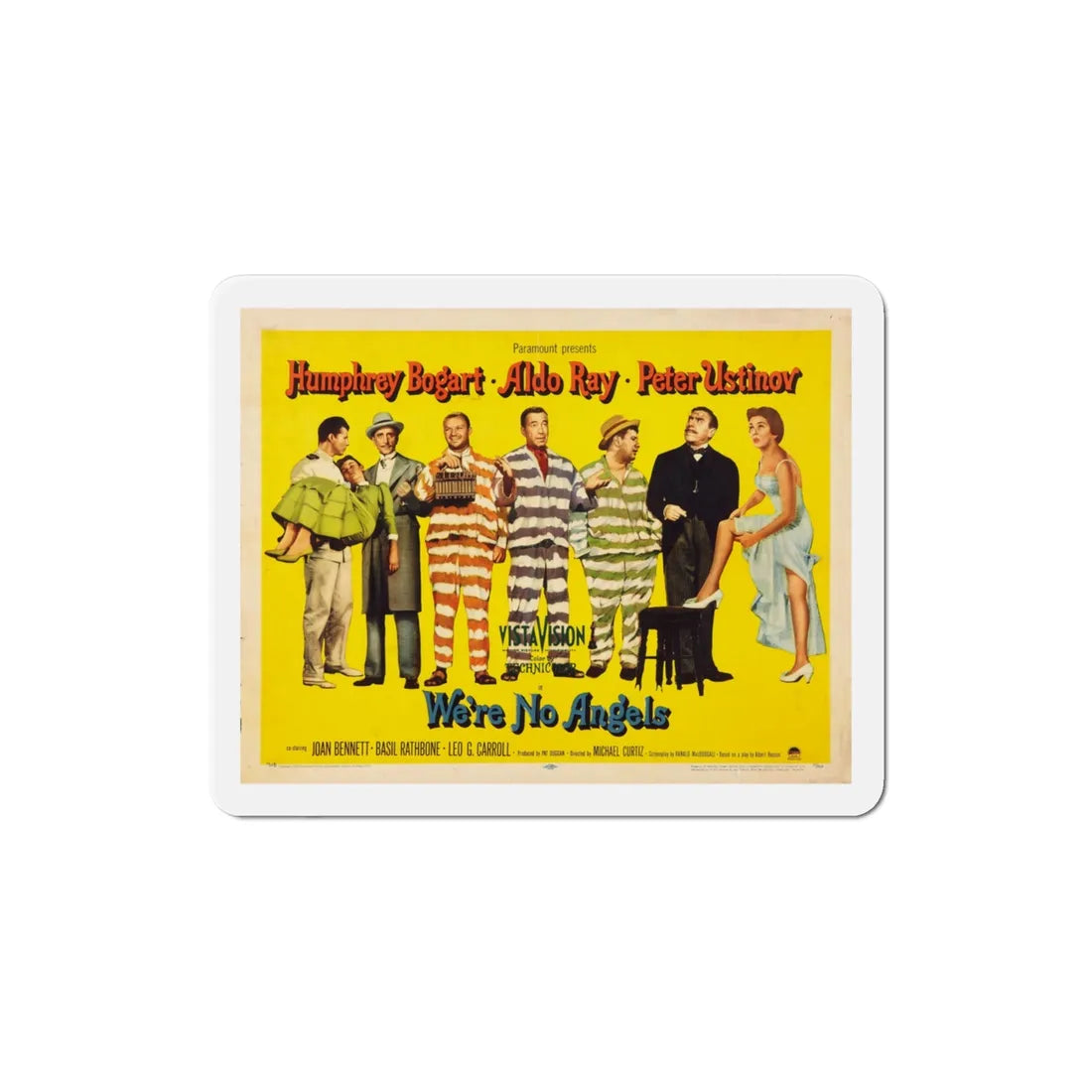 Were No Angels 1955 v4 Movie Poster Refrigerator Magnet 3 Inch - The Sticker Space