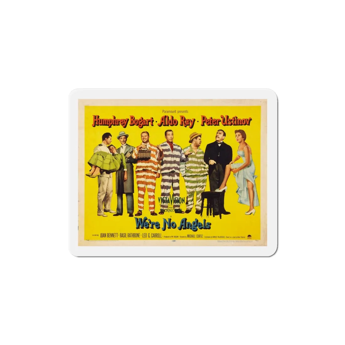 Were No Angels 1955 v4 Movie Poster Refrigerator Magnet 4 Inch - The Sticker Space