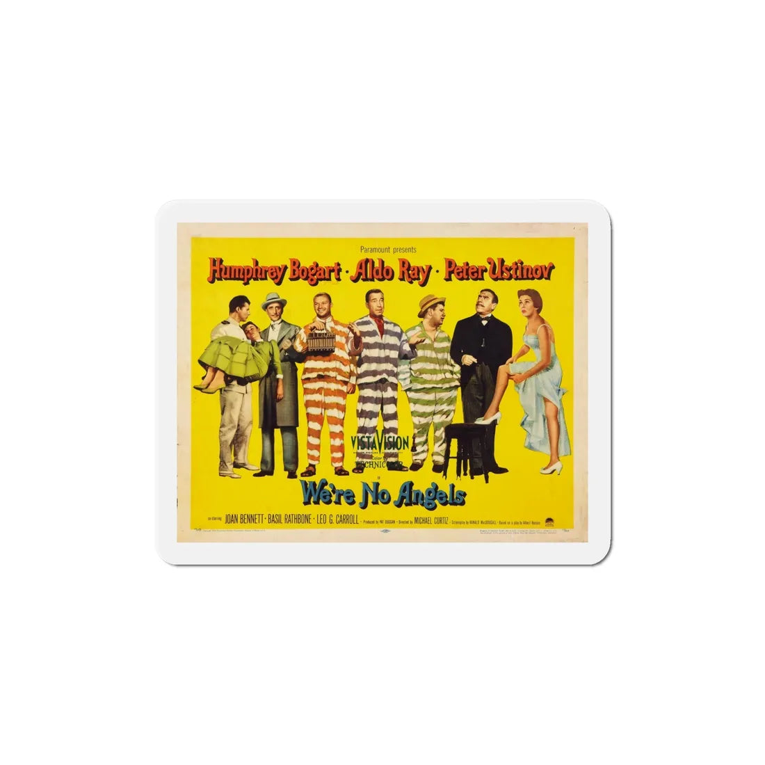 Were No Angels 1955 v4 Movie Poster Refrigerator Magnet 5 Inch - The Sticker Space