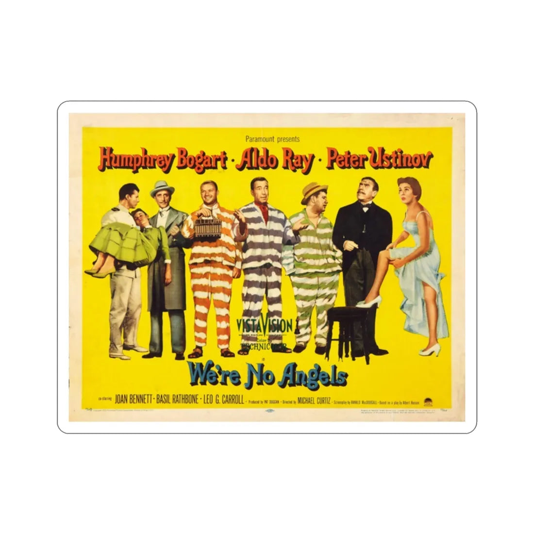 Were No Angels 1955 v4 Movie Poster STICKER Vinyl Die-Cut Decal 2 Inch - The Sticker Space