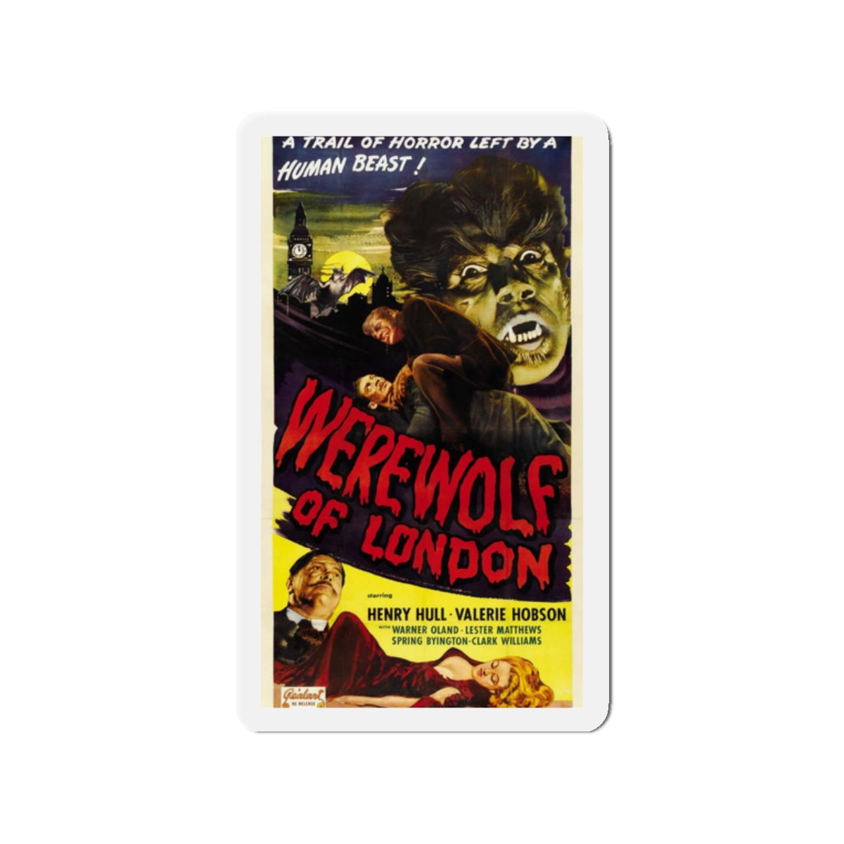 WEREWOLF OF LONDON 1935 Movie Poster - Refrigerator Magnet-2" x 2"-The Sticker Space