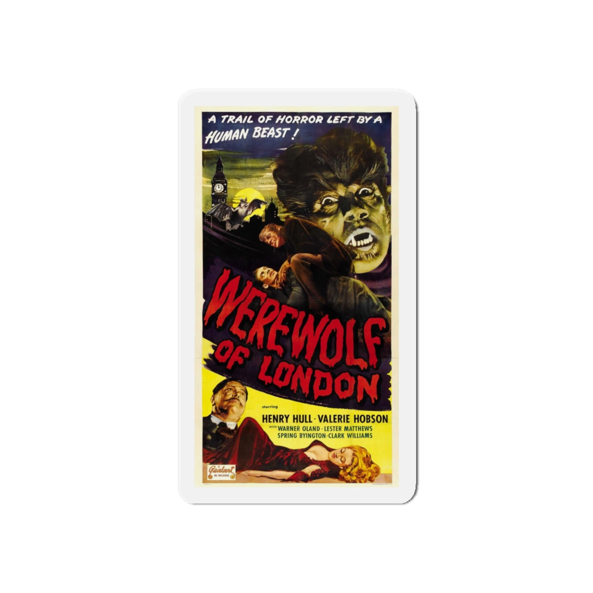 WEREWOLF OF LONDON 1935 Movie Poster - Refrigerator Magnet-6 × 6"-The Sticker Space