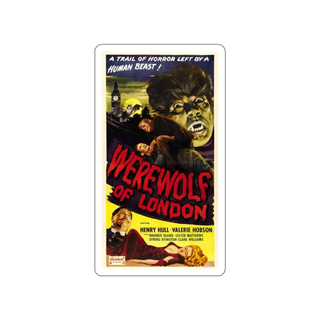 WEREWOLF OF LONDON 1935 Movie Poster STICKER Vinyl Die-Cut Decal 2 Inch - The Sticker Space
