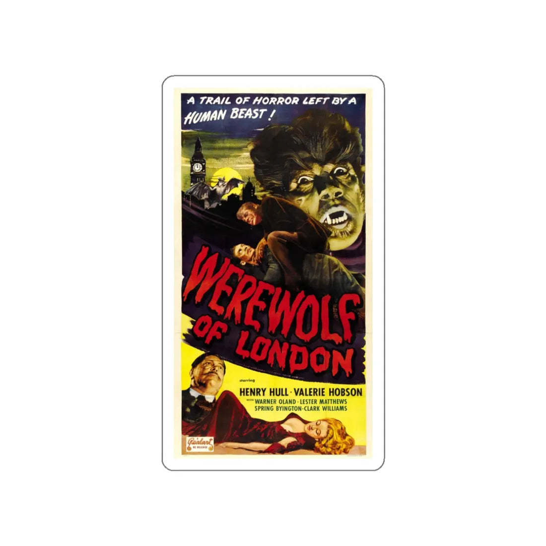 WEREWOLF OF LONDON 1935 Movie Poster STICKER Vinyl Die-Cut Decal 3 Inch - The Sticker Space