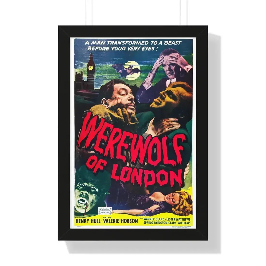 WEREWOLF OF LONDON (2) 1935 - Framed Movie Poster 16″ x 24″ Black - The Sticker Space