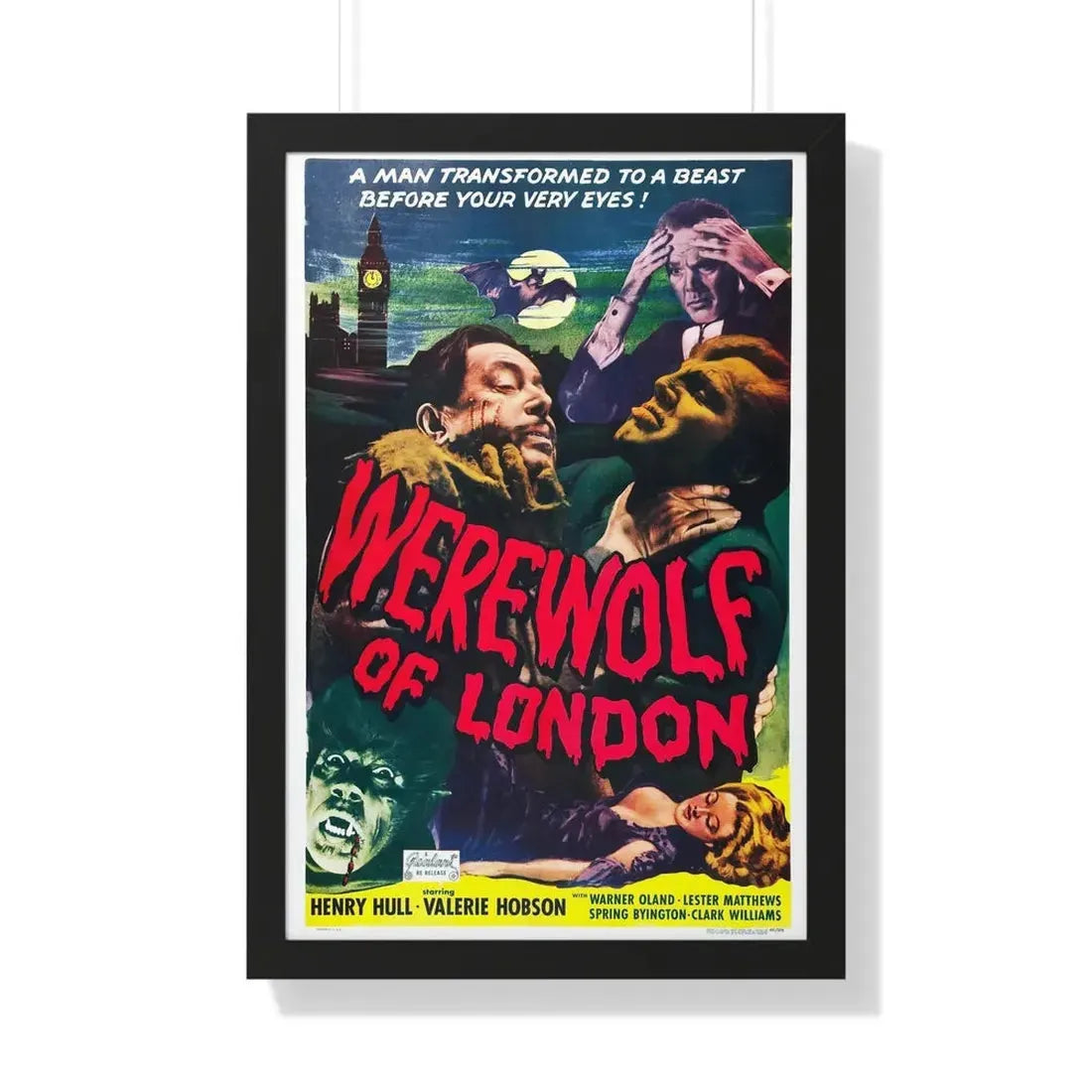 WEREWOLF OF LONDON (2) 1935 - Framed Movie Poster 20" x 30" Black - The Sticker Space