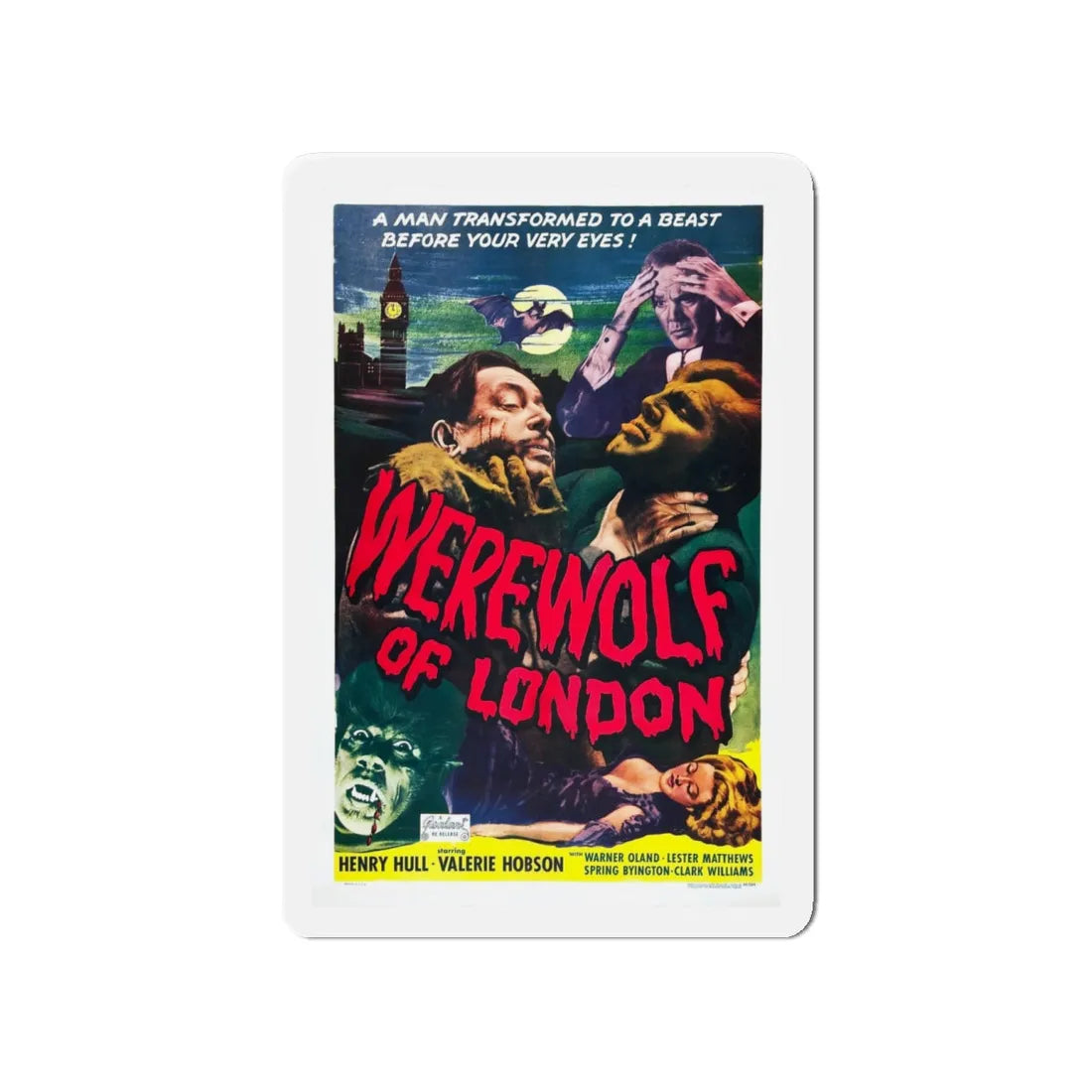 WEREWOLF OF LONDON (2) 1935 Movie Poster - Refrigerator Magnet 4 Inch - The Sticker Space