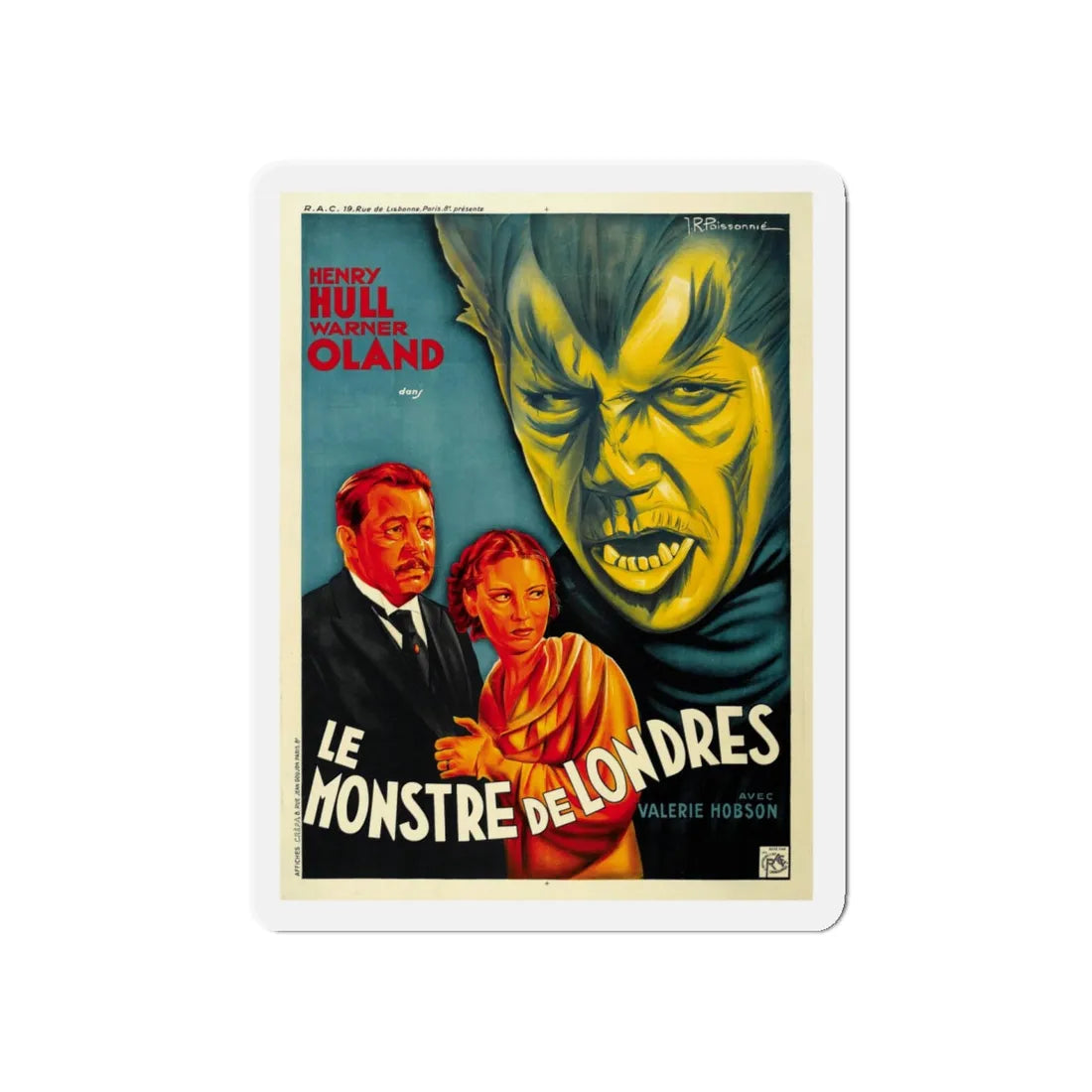 WEREWOLF OF LONDON (3) 1935 Movie Poster - Refrigerator Magnet 5 Inch - The Sticker Space