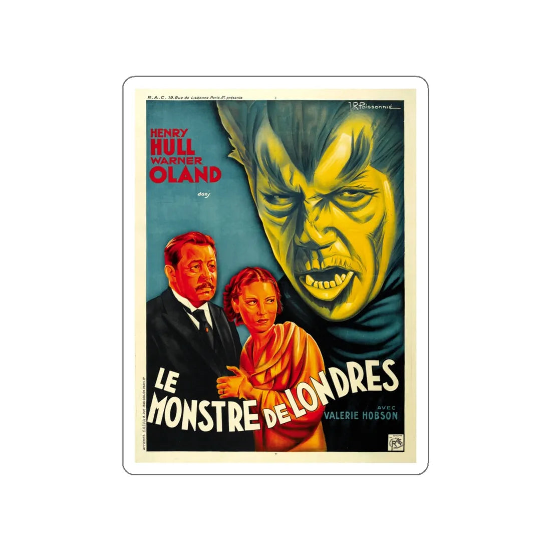 WEREWOLF OF LONDON (3) 1935 Movie Poster STICKER Vinyl Die-Cut Decal 4 Inch - The Sticker Space