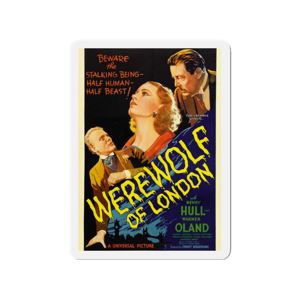 WEREWOLF OF LONDON (5) 1935 Movie Poster - Refrigerator Magnet-2" x 2"-The Sticker Space