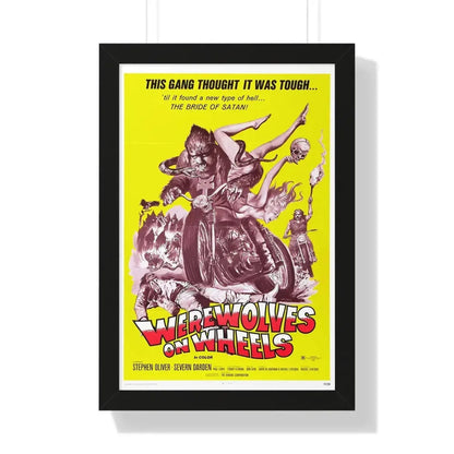 WEREWOLVES ON WHEELS 1971 - Framed Movie Poster 16″ x 24″ Black - The Sticker Space
