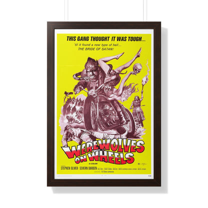 WEREWOLVES ON WHEELS 1971 - Framed Movie Poster-20" x 30"-The Sticker Space