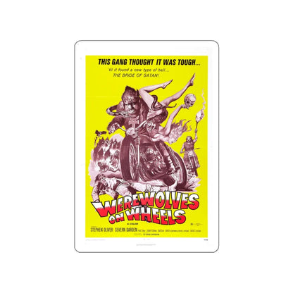 WEREWOLVES ON WHEELS 1971 Movie Poster STICKER Vinyl Die-Cut Decal 4 Inch - The Sticker Space