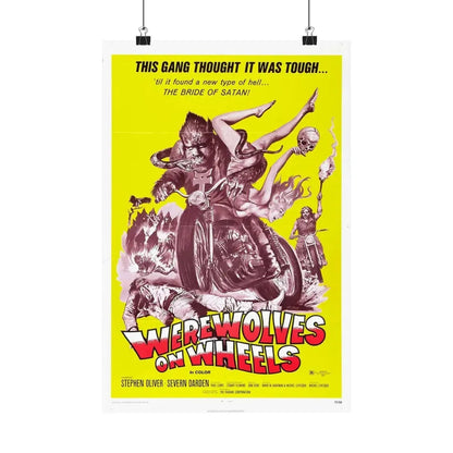 WEREWOLVES ON WHEELS 1971 - Paper Movie Poster 12″ x 18″ Matte - The Sticker Space