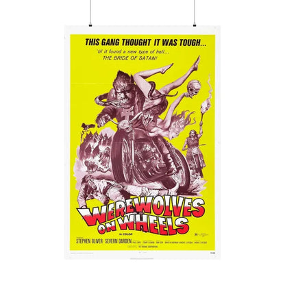 WEREWOLVES ON WHEELS 1971 - Paper Movie Poster 36" x 54" Matte - The Sticker Space