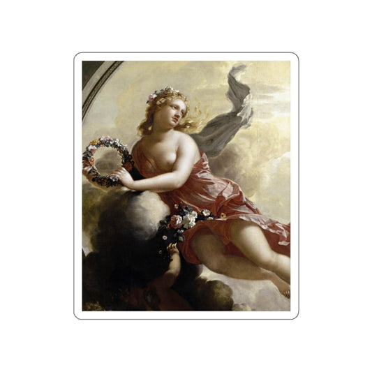 WERFF, Adriaen van der - Flora with Putti Strewing Flowers (detail) (Artwork) STICKER Vinyl Die-Cut Decal-White-The Sticker Space