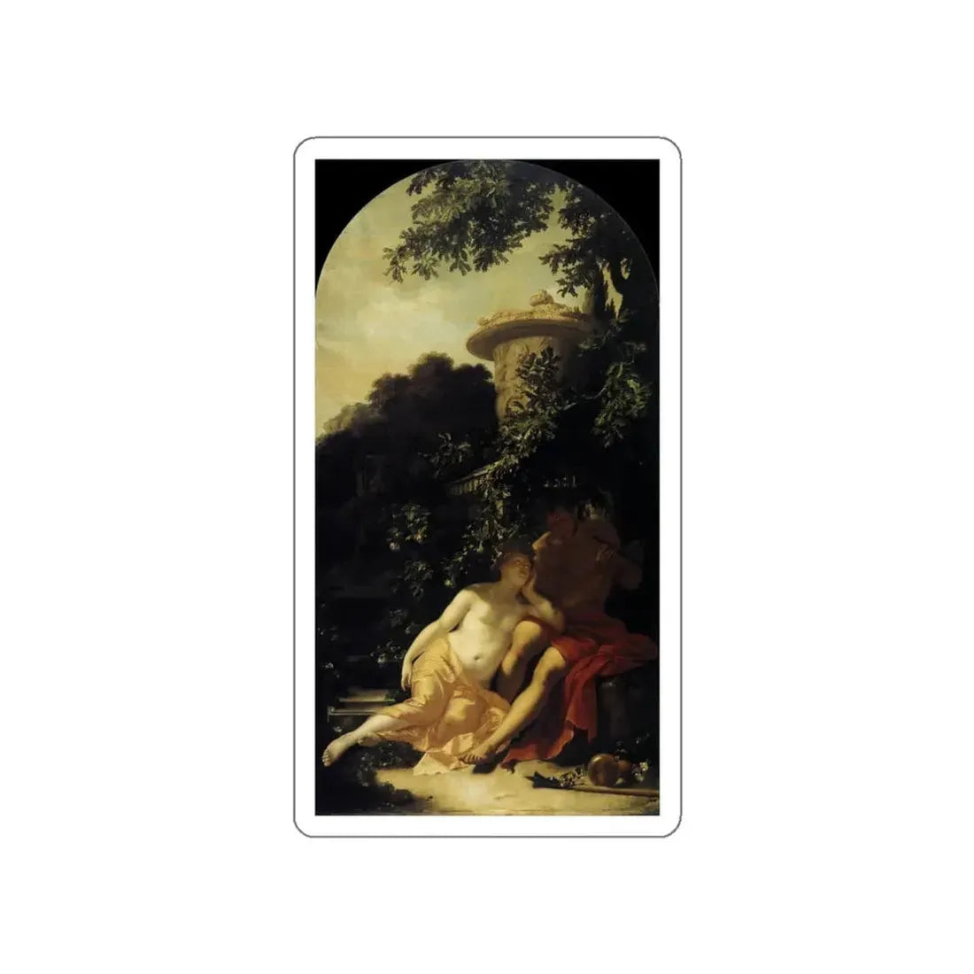 WERFF, Adriaen van der - Shepherd and Shepherdess (Artwork) STICKER Vinyl Die-Cut Decal White Die-Cut 3 Inch - The Sticker Space