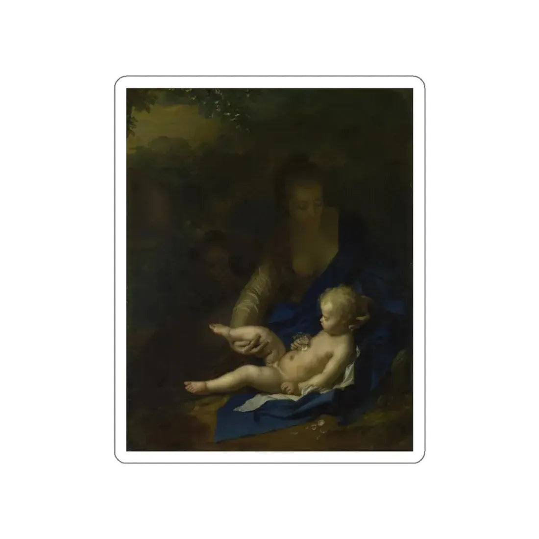 WERFF, Adriaen van der - The Rest on the Flight into Egypt (Artwork) STICKER Vinyl Die-Cut Decal White Die-Cut 3 Inch - The Sticker Space