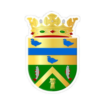 Werkendam wapen (Netherlands) (Coat of Arms) STICKER Vinyl Kiss-Cut Decal 4 Inch White - The Sticker Space