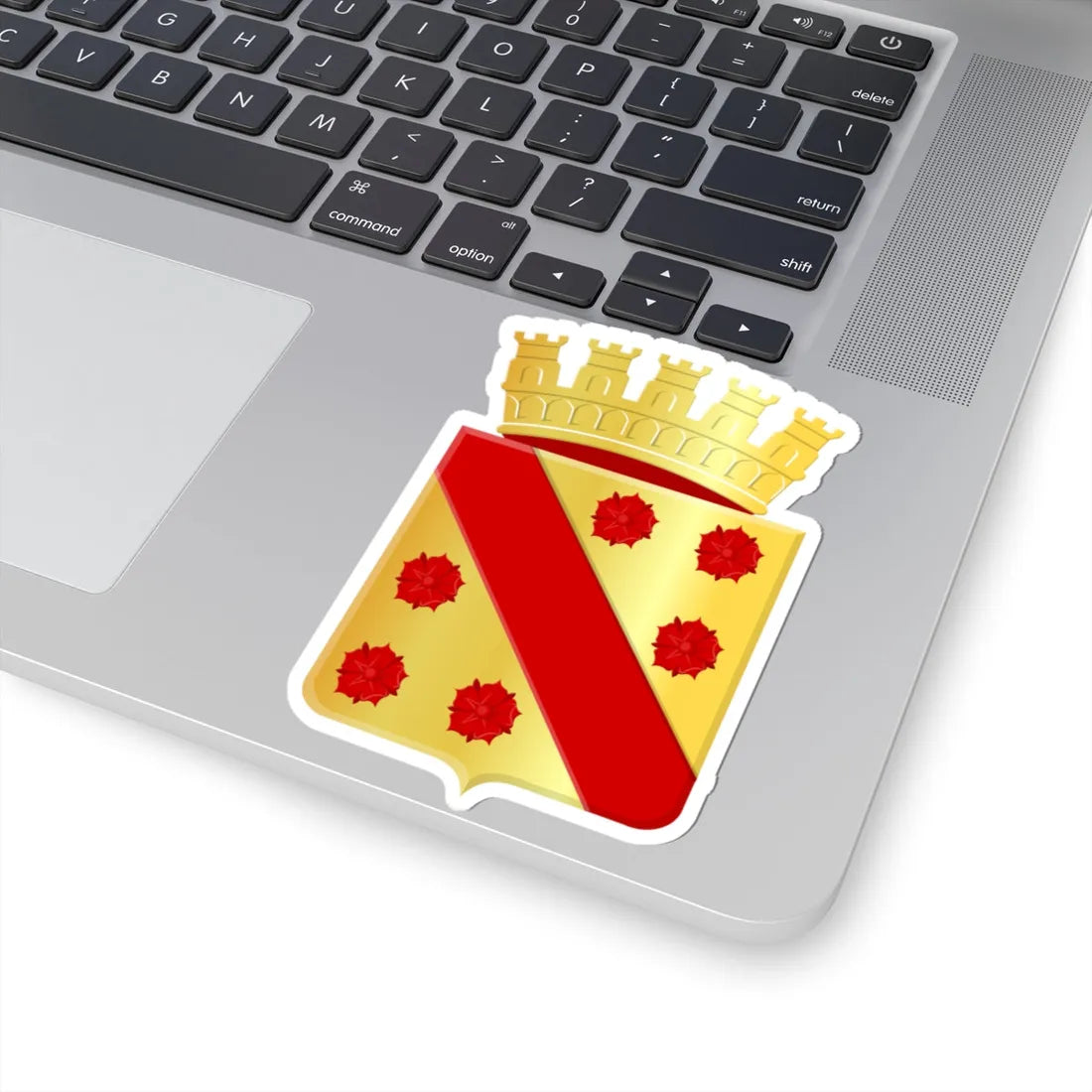 Wervik wapen (Belgium) (Coat of Arms) STICKER Vinyl Kiss-Cut Decal - The Sticker Space