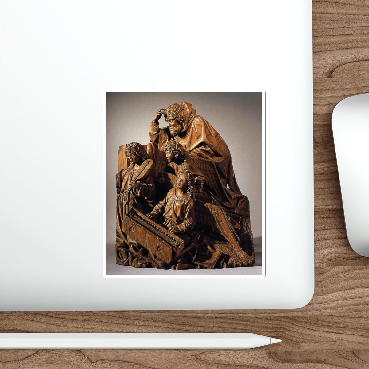 WESEL, Adriaen van - Joseph with Musician Angels (Artwork) STICKER Vinyl Die-Cut Decal-The Sticker Space