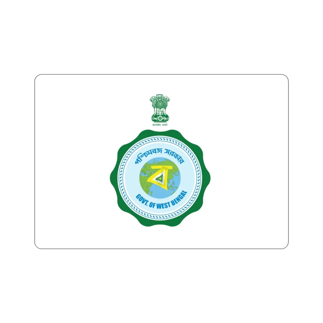 West Bengal Flag (India) STICKER Vinyl Die-Cut Decal 3 Inch - The Sticker Space
