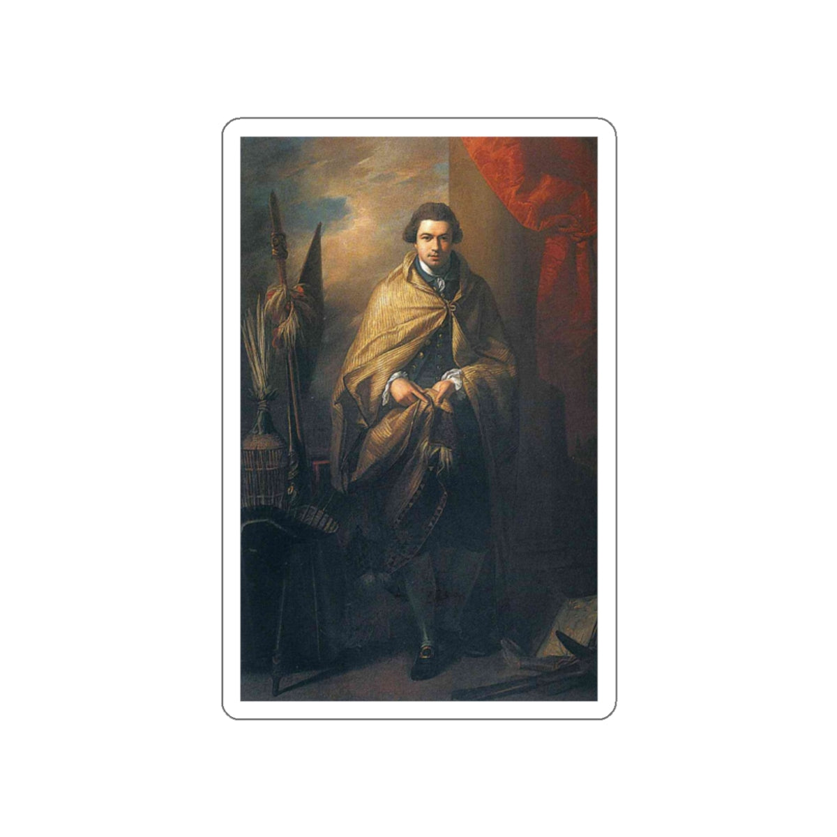 WEST, Benjamin - Joseph Banks (Artwork) STICKER Vinyl Die-Cut Decal-White-The Sticker Space