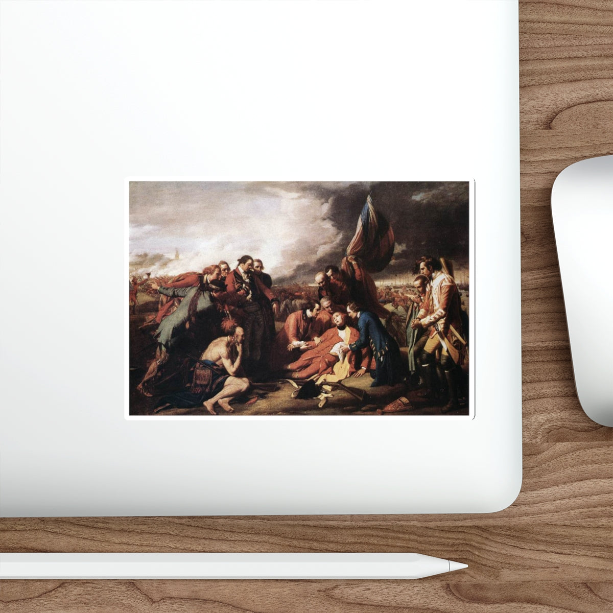 WEST, Benjamin - The Death of General Wolfe (Artwork) STICKER Vinyl Die-Cut Decal-The Sticker Space