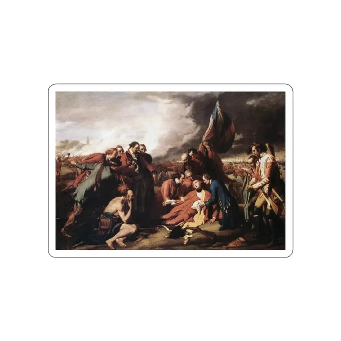 WEST, Benjamin - The Death of General Wolfe (Artwork) STICKER Vinyl Die-Cut Decal White Die-Cut 2 Inch - The Sticker Space
