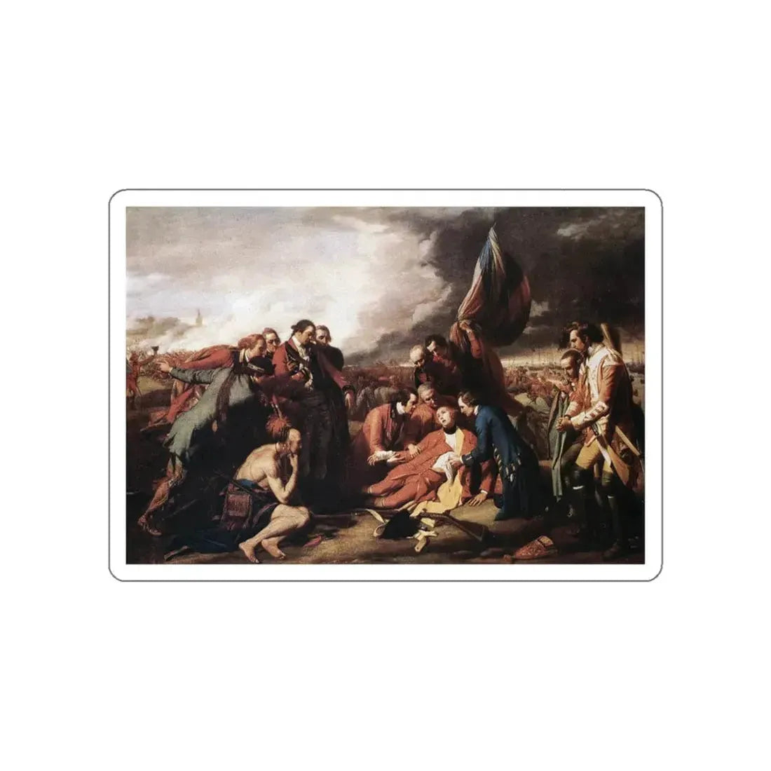 WEST, Benjamin - The Death of General Wolfe (Artwork) STICKER Vinyl Die-Cut Decal White Die-Cut 6 Inch - The Sticker Space