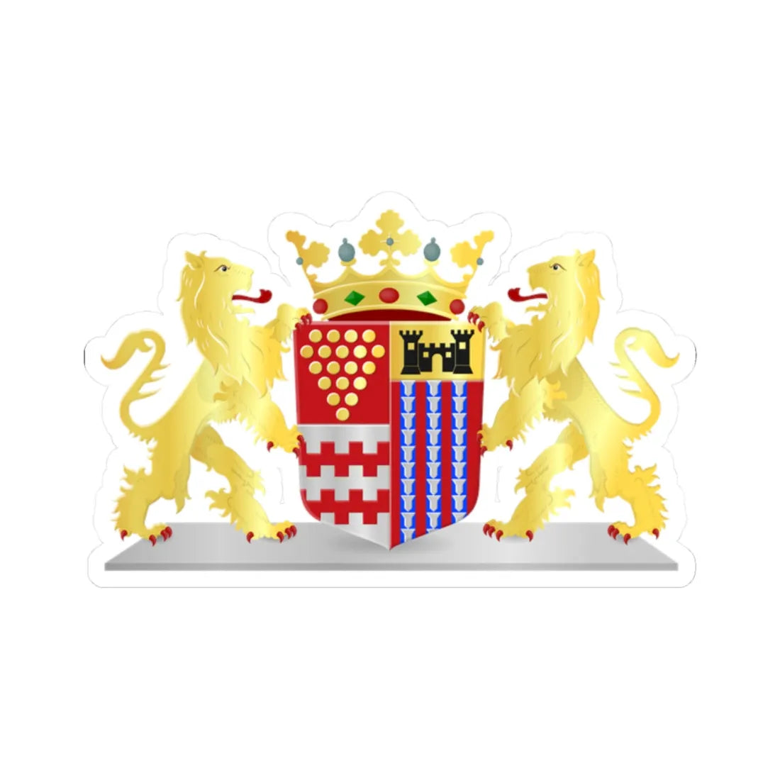 West Betuwe wapen (Netherlands) (Coat of Arms) STICKER Vinyl Kiss-Cut Decal 2 Inch White - The Sticker Space