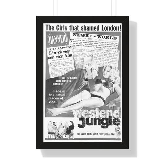 WEST END JUNGLE 1961 - Framed Movie Poster-16″ x 24″-The Sticker Space