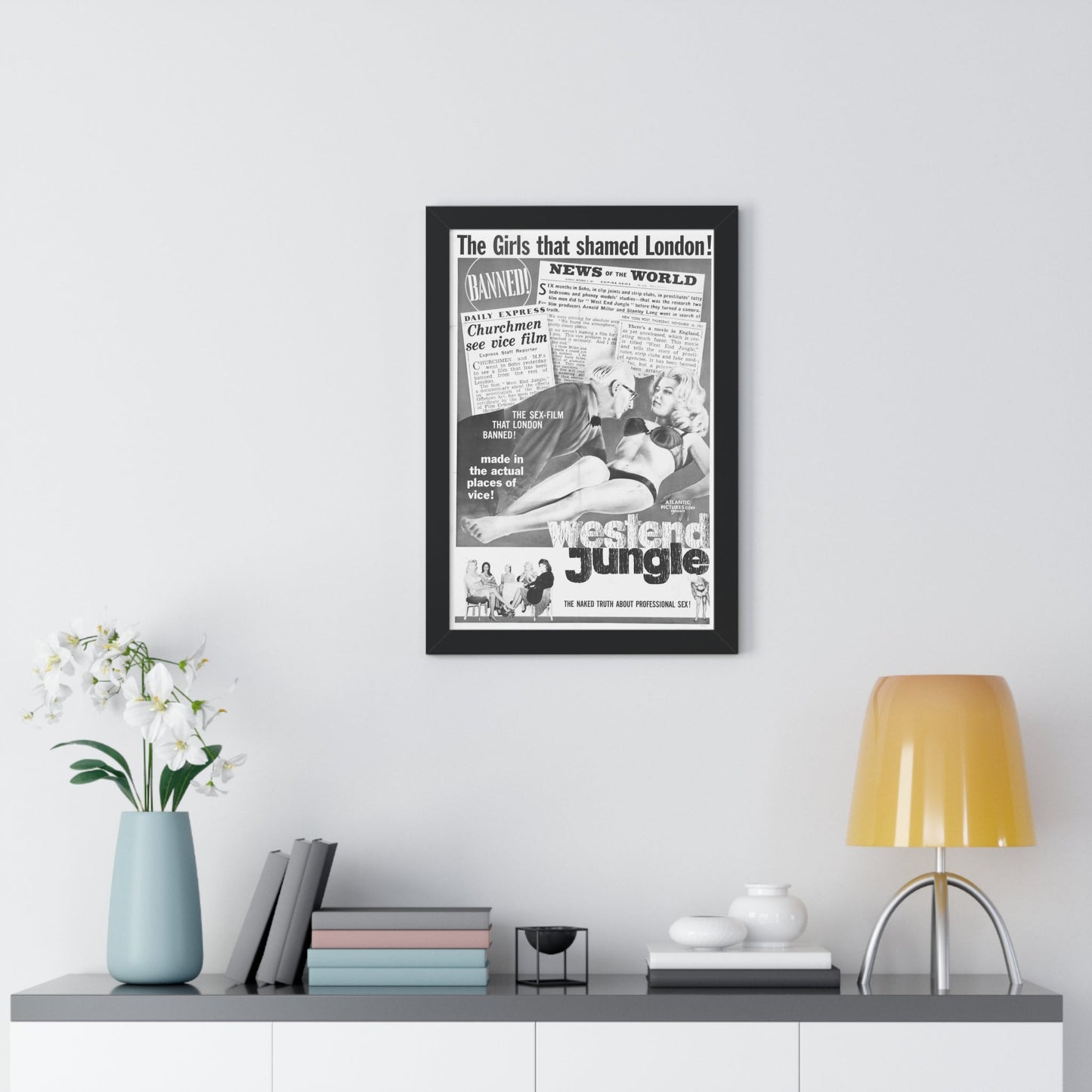 WEST END JUNGLE 1961 - Framed Movie Poster-The Sticker Space