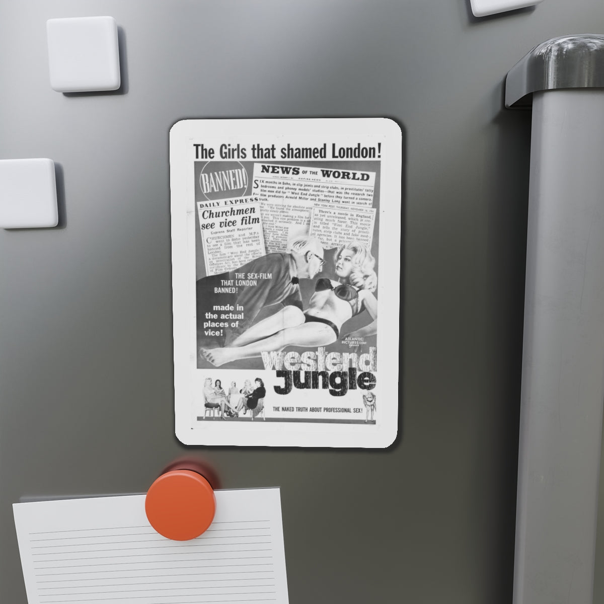 WEST END JUNGLE 1961 Movie Poster - Refrigerator Magnet-The Sticker Space