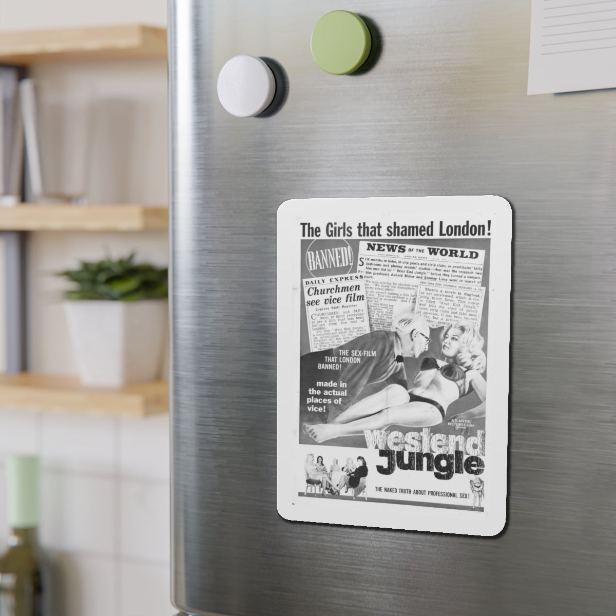 WEST END JUNGLE 1961 Movie Poster - Refrigerator Magnet-The Sticker Space