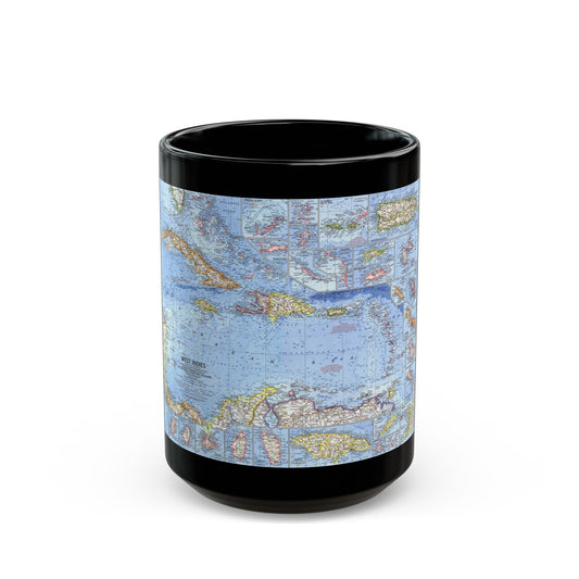 West Indies (1962) (Map) Black Coffee Mug-15oz-The Sticker Space