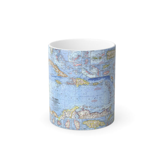 West Indies (1962) (Map) Color Changing Mug 11oz-11oz-The Sticker Space