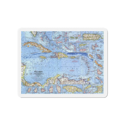West Indies (1962) (Map) Refrigerator Magnet 4 Inch - The Sticker Space