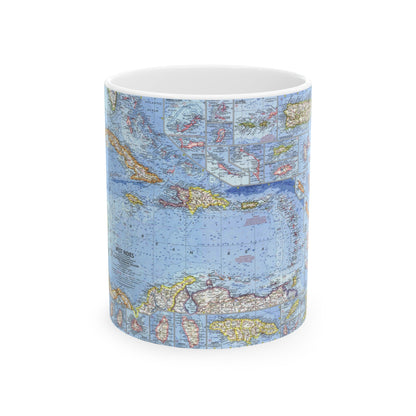 West Indies (1962) (Map) White Coffee Mug-11oz-The Sticker Space