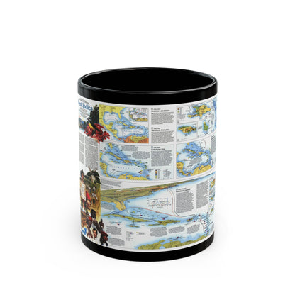 West Indies 2 (1987) (Map) Black Coffee Mug-11oz-The Sticker Space