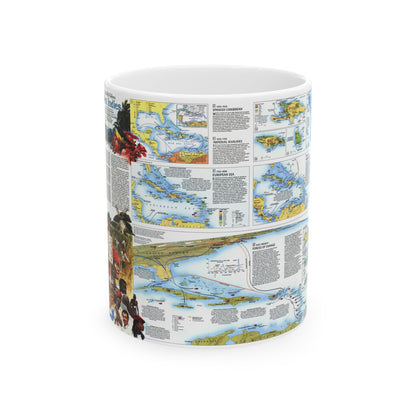 West Indies 2 (1987) (Map) White Coffee Mug-11oz-The Sticker Space