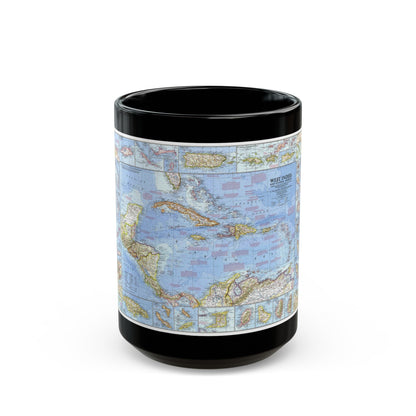 West Indies & Central America (1970) (Map) Black Coffee Mug-15oz-The Sticker Space