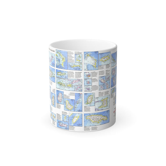 West Indies - Tourist Islands (1981) (Map) Color Changing Mug 11oz-11oz-The Sticker Space
