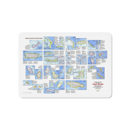 West Indies - Tourist Islands (1981) (Map) Refrigerator Magnet-4" x 4"-The Sticker Space